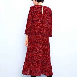 Zara red and black cheetah print maxi size Medium